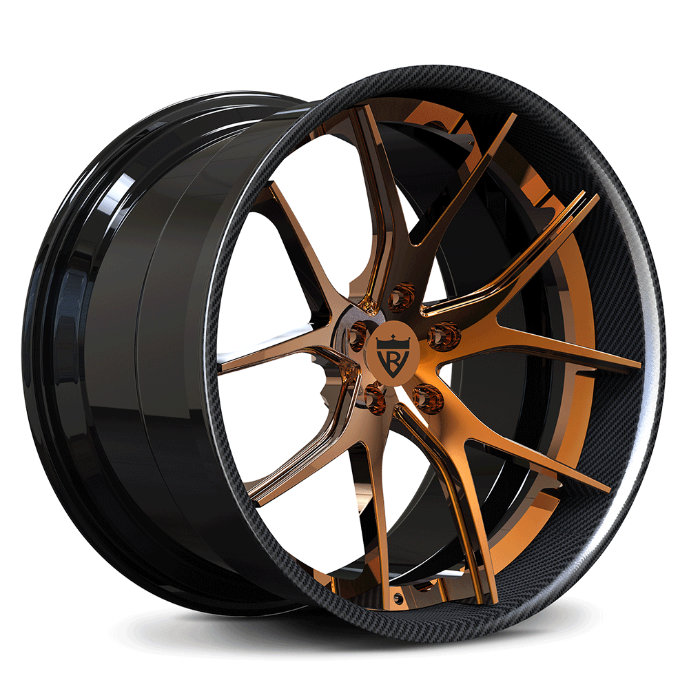 Carbon Fiber forged rims for your Corvette C7 Z06-Black and Bronze color with 19inch/20inch/21inch-RVRN Custom Forged 2-Piece Concave Wheels RV-DC24 Series