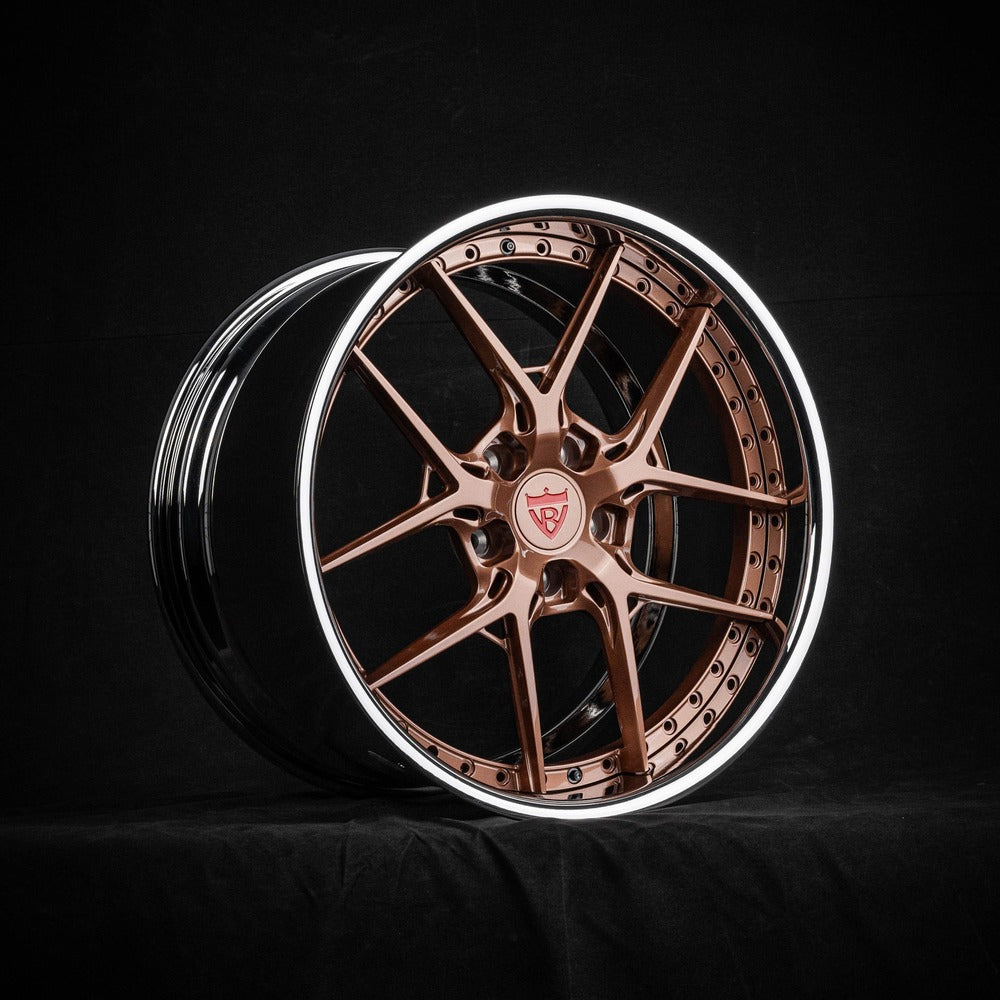 Chrome deep dish rims for Corvette C7 Grand Sport, custom made to order for any vehicle-RVRN Wheels-RV-DR08 Forged 2-Piece Wheels Series