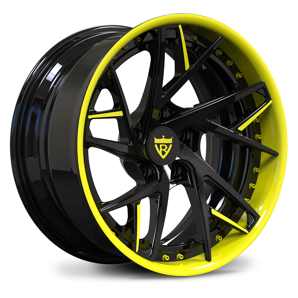 Super deep concave custom wheels with accelerated and black finish for 2020-2025 Corvette C8 Stingray Z51-OEM Setup