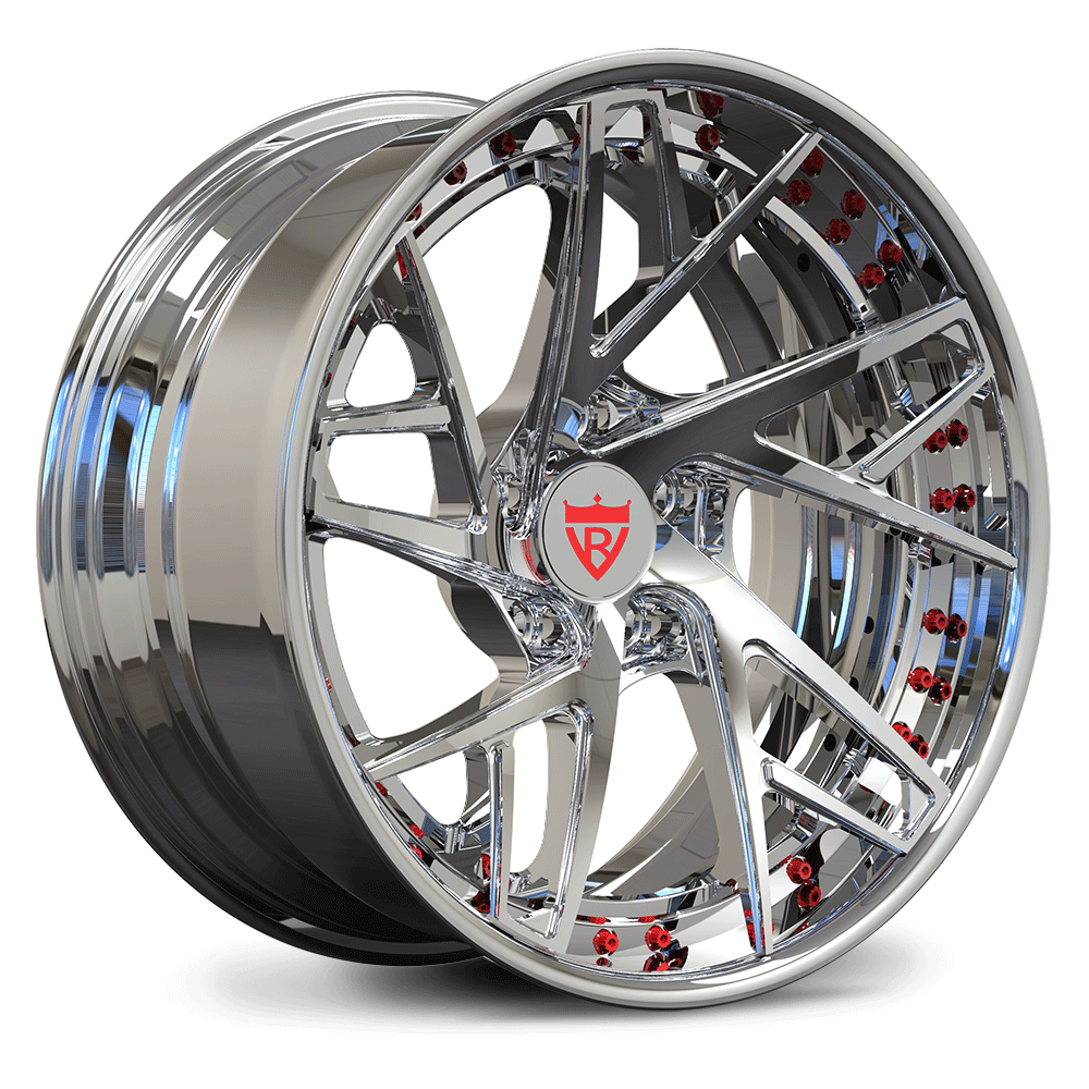 Super deep concave custom wheels with shiny chrome finish for 2020-2025 Corvette C8 Stingray Z51-OEM Setup