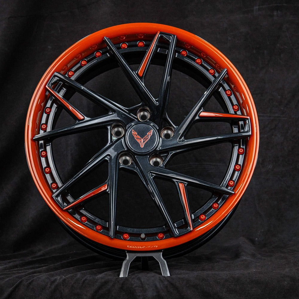 RV-DS74 custom 2-piece Corvette wheels – deep concave profile on Z51