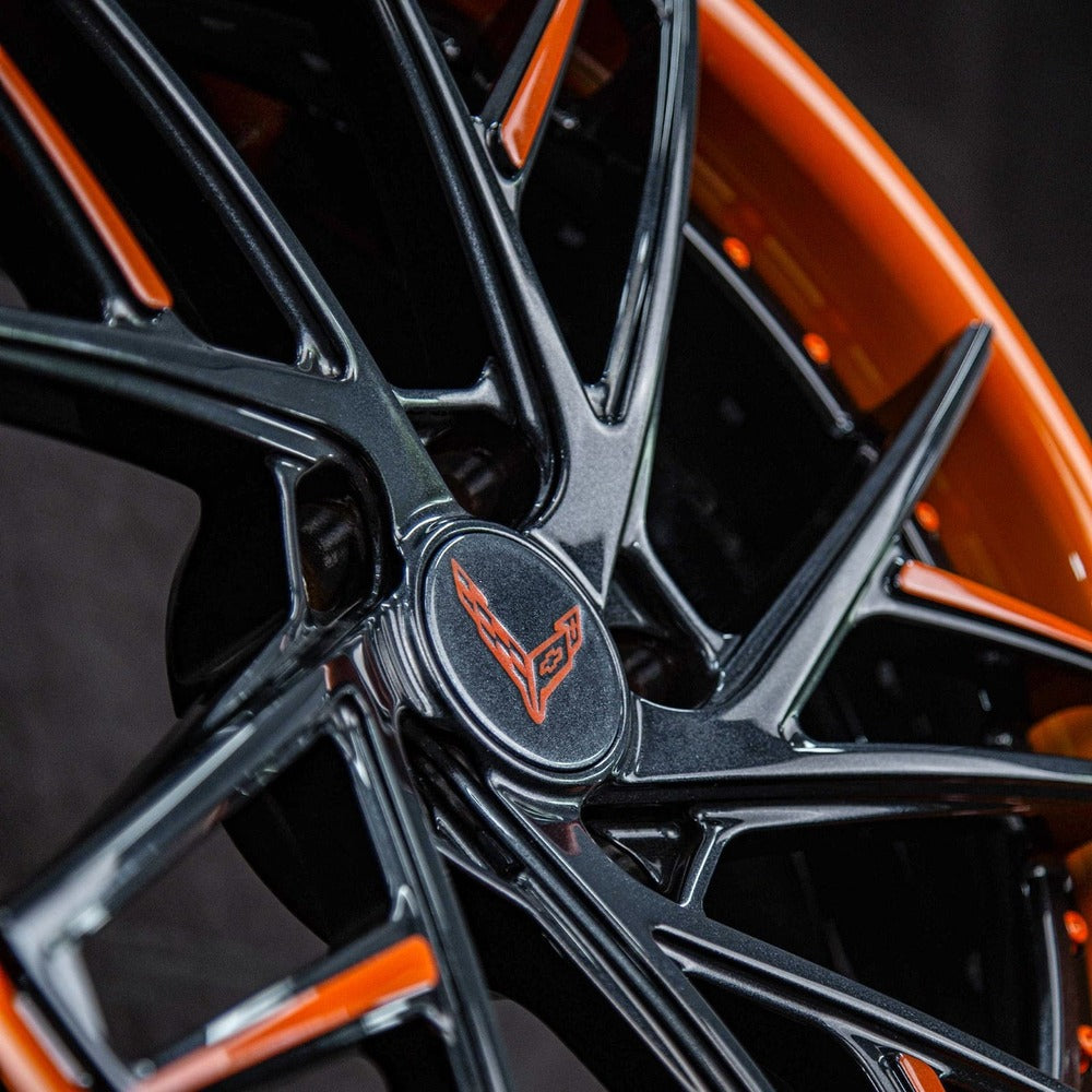 Aftermarket concave Corvette wheels RV-DS74 – installed on Z51 package
