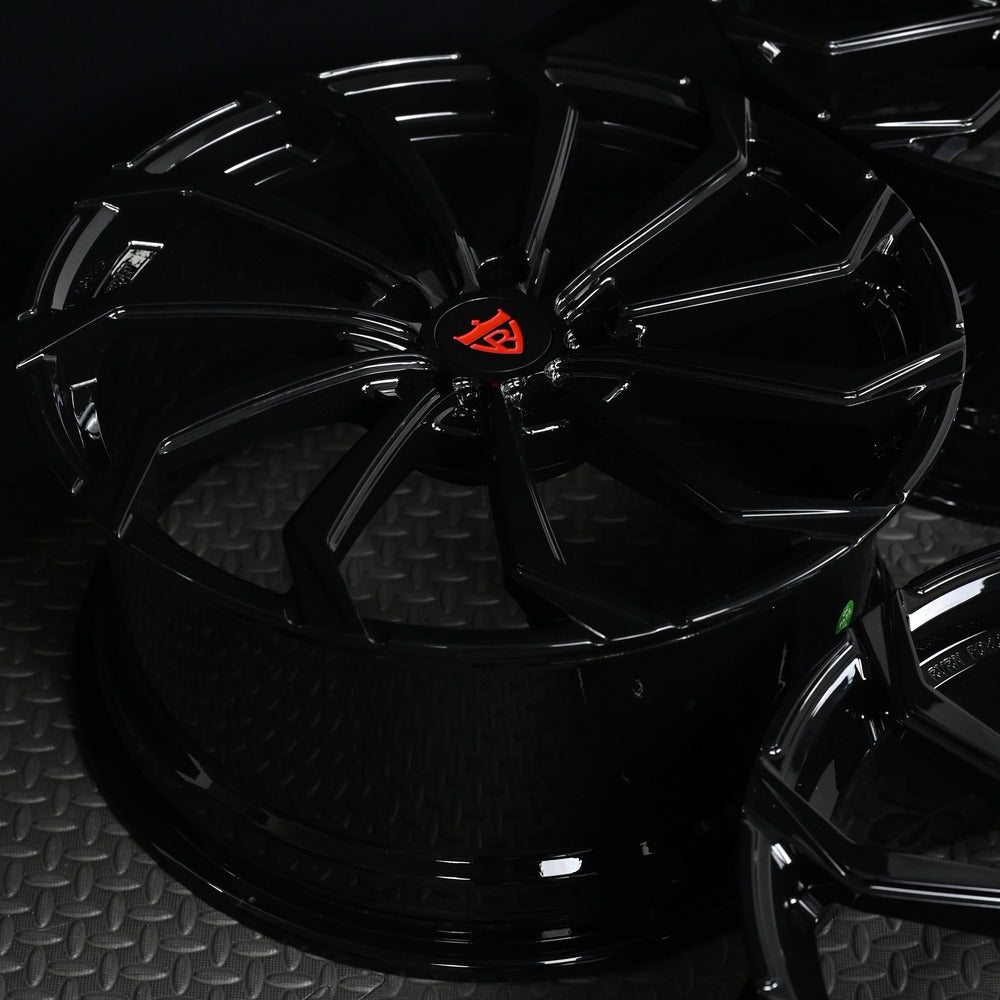 Corvette c7 rims with gloss black finish-RVRN custom forged monoblock performance wheels RV-MC02 Series