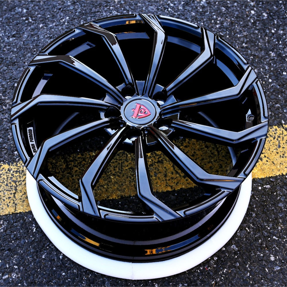 Gloss Black custom forged wheels for Corvette C7 with OEM specs-custom built to order-RVRN RV-MC02 Series