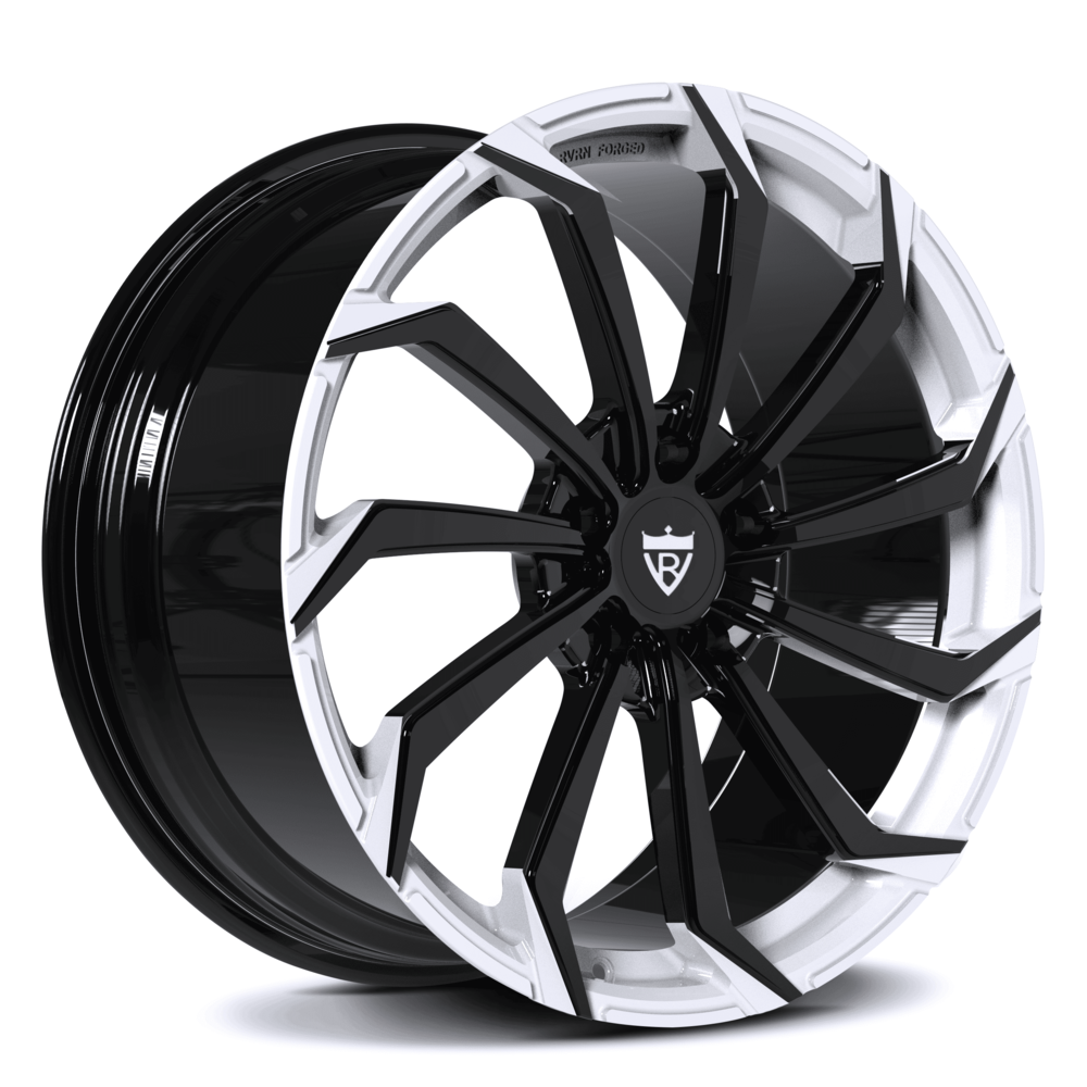 White and Black rims for Corvette C7, custom built to order-RVRN RV-MC02 Series
