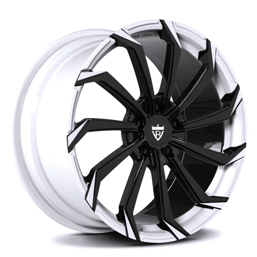 White and Black rims for Corvette C7, custom built to order-RVRN RV-MC02 Series