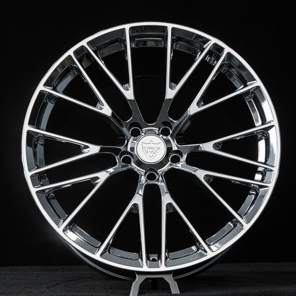 Forged chrome barrel detail RV-MC65 Corvette C8 custom rim