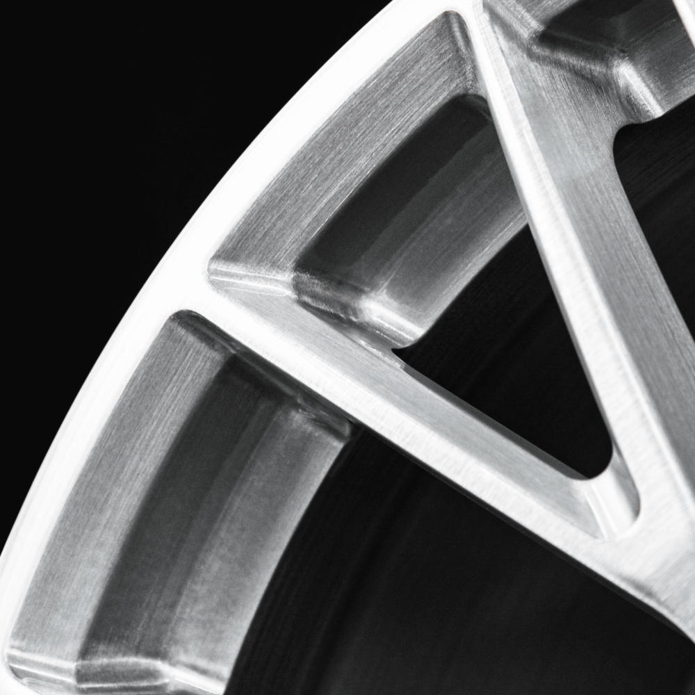 Detail of forged monoblock wheel hub for Corvette C8 by RVRN