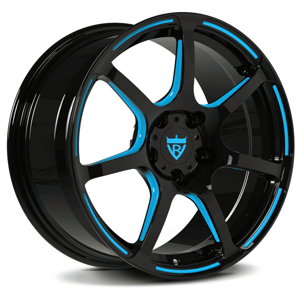 Corvette C8 custom performance rims with black and red color combo. RVRN Custom Forged Monoblock RV-MH092 Series for your Corvette C1-C8, custom made per order