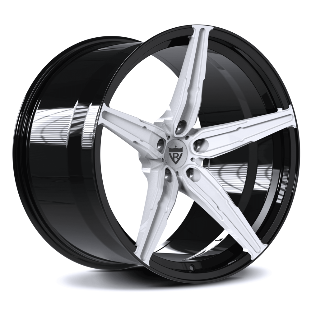 C8 Corvette E-Ray Wheels - RV-MJ201 with white Spoke & Black Barrel