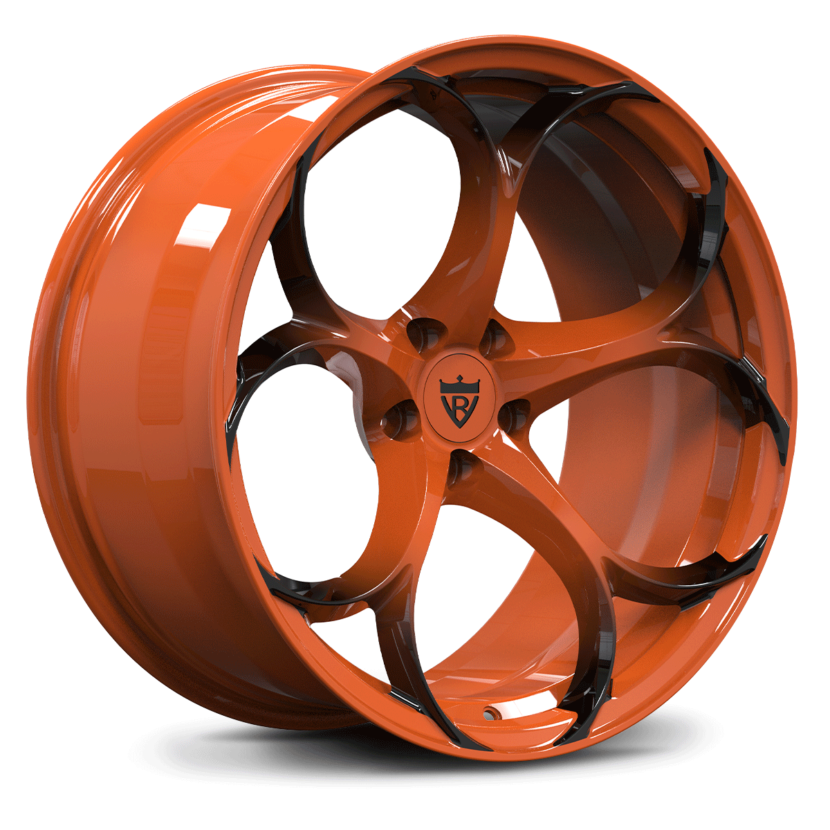 Aggressive orange Corvette Z51 wheels – digital side profile