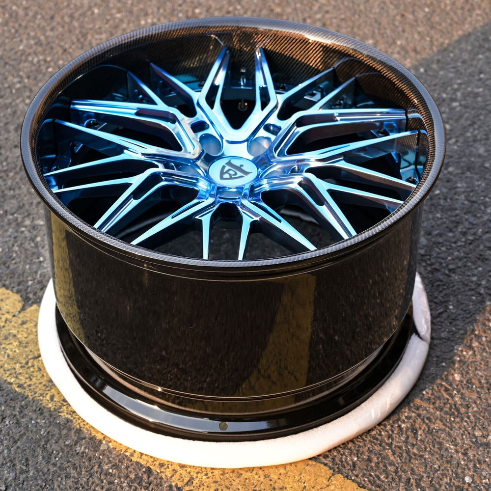 Blue Custom Forged Corvette C7 ZR1 Deep Dish Wheels-RVRN 2-Piece Wheels Series RV-T081