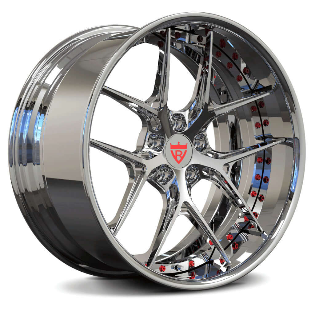 Chrome Custom Forged Corvette C8 Z06 Deep Dish Wheels Set