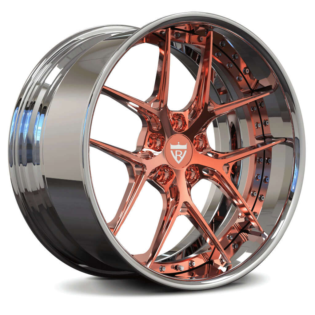 Gold Custom Forged 2-Piece Corvette C8 Z06 Deep Dish Wheels Set