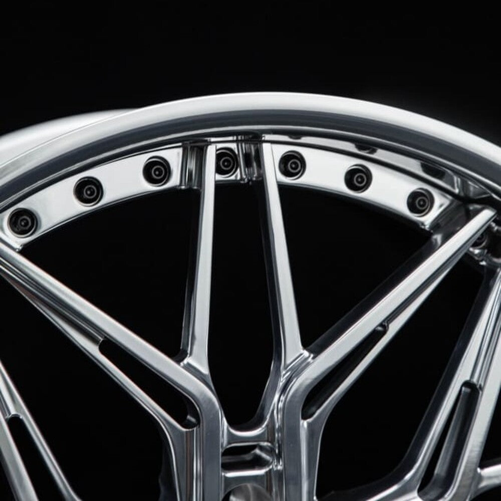 20x10 polished forged front wheels on 2015 Corvette C7 Z06