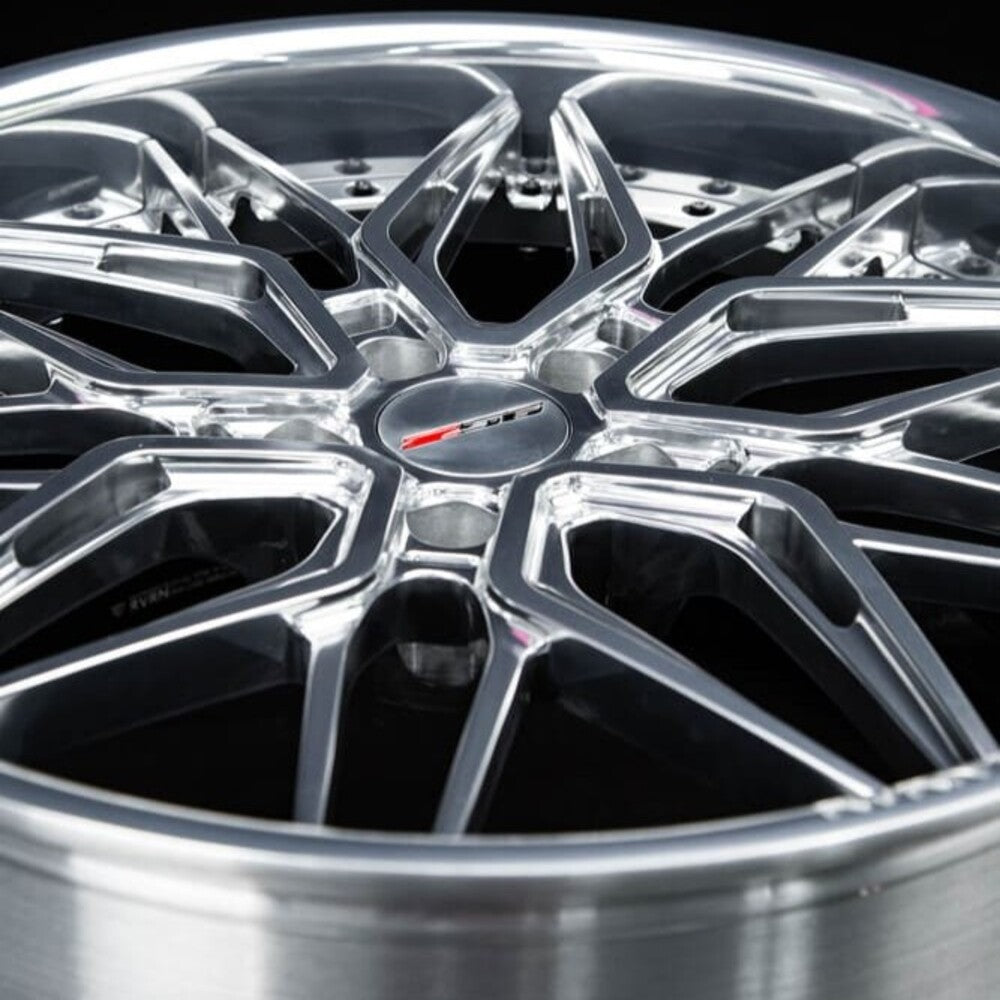 Gloss black inner barrel detail on RV-T081 Corvette wheels