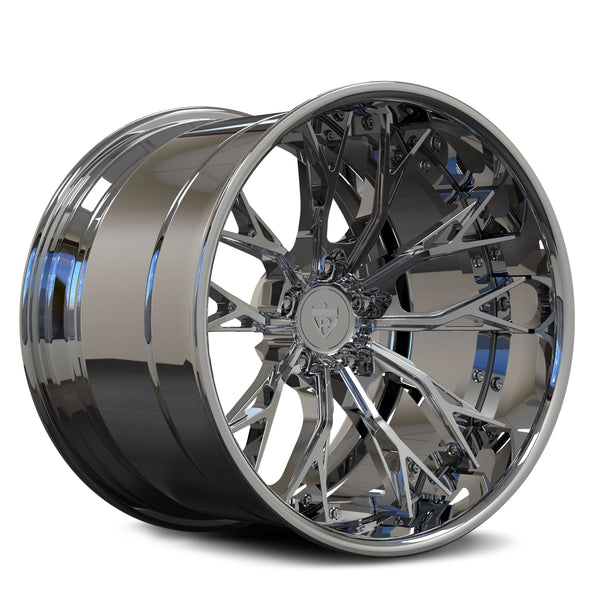 RV-DC04 | Corvette C8 Z06 Deep Dish Chrome Forged Wheels, 20x10, 21x13