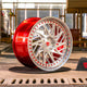 Brushed Aluminum Spoke/ Crystal Burgundy Barrel