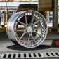 Side view of RV-DB082 brushed aluminum barrel with polished face