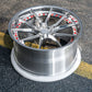 Custom red screw details on forged RV-DB082 rims for Corvette