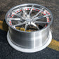 RVRN RV-DB082 with red screws and polished spokes on C8 Corvette