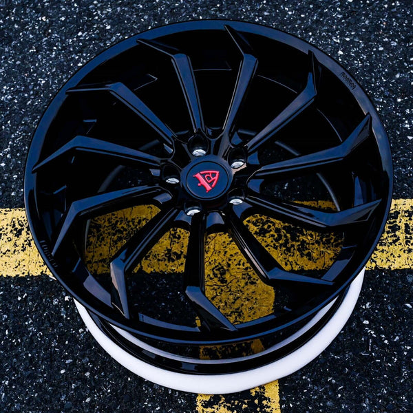 RV-DC01 Black Rims for C8, Custom Forged 2-Piece Corvette C8 Stingray Z51 Wheels - RVRN Custom Forged Wheels