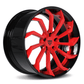 RV-DC01 | Custom Forged 2-Piece Corvette C8 Stingray Z51 Red and black Wheels - RVRN Custom Forged Wheels