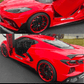 Red and Black rims RV-DC01 | Custom Forged 2-Piece Corvette C8 Stingray Z51 Wheels - RVRN Custom Forged Wheels
