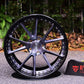 Custom deep dish rims for Corvette C7 Z06 with a black color, chrome, polish, gold color-Fully Forged 2-Piece Wheels Series-RVRN RV-DC02