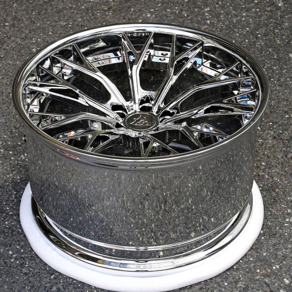Corvette C8 Z06 deep dish rims RV-DC04 polished chrome
