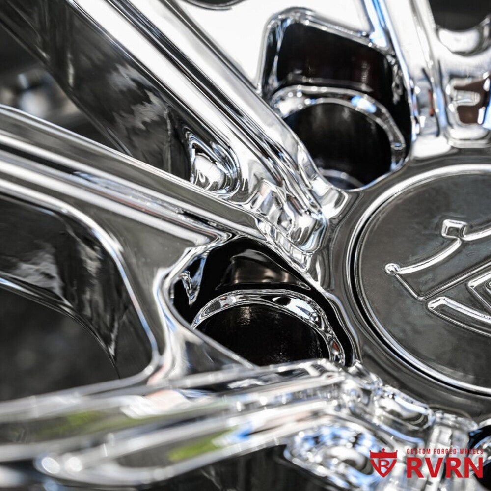 Corvette C8 custom chrome wheels RV-DC04 design details