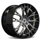 Gloss Black Corvette C8 Z51 with a set of custom forged 2-piece wheels in polish face customize your own unique rims