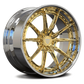 Aftermarket Corvette C8 Z06 wheels – frozen gold and chrome RV-DC05 with deep concave face