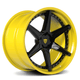 Gloss Black Spoke/Corvette Accelerate Yellow Barrel/Chrome Screws