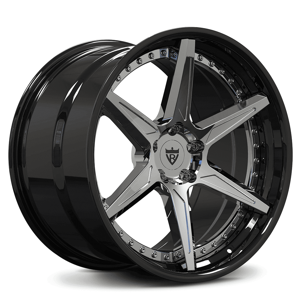 Corvette C8 Z06 Concave Wheels-with 20x12/21x13 setup in different colors, black,chrome-RVRN Custom Forged 2-Piece Wheels RV-DC19 Series