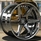 RV-DC19 | Custom Forged Corvette C8 Z06 / E-Ray Black Chrome Concave Wheels