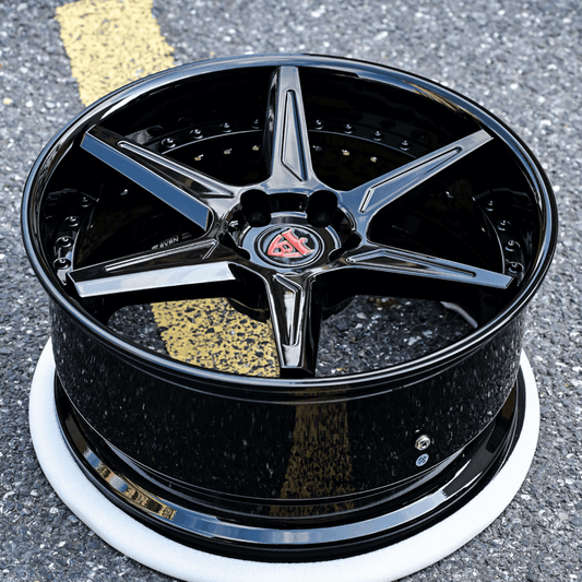 Corvette C8 Z06 Concave Wheels-with 20x12/21x13 setup in different colors, black,chrome-RVRN Custom Forged 2-Piece Wheels RV-DC19 Series