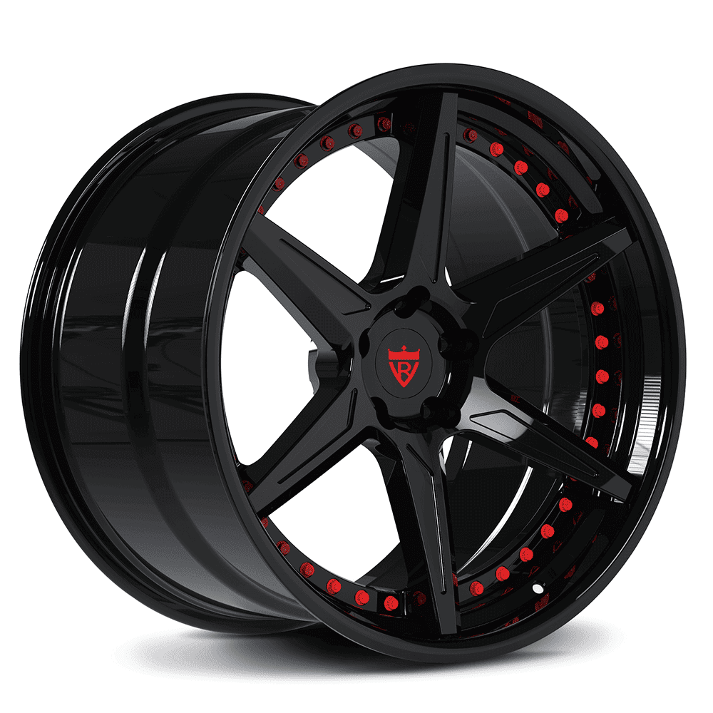 Corvette C8 Z06 Concave Wheels-with 20x12/21x13 setup in different colors, black,chrome-RVRN Custom Forged 2-Piece Wheels RV-DC19 Series