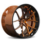 Top aftermarket forged bronze and black wheels for C7 Z06 Corvette parked outside, providing a stunning, modern and concave look-RVRN Custom Forged 2-Piece Wheels RV-DC24