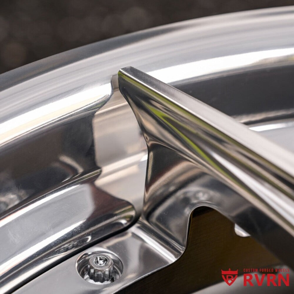 RV-DC69 | Custom Forged 2-Piece Corvette C6 Wheels, Shiny Polished Aluminum with 18x8.5/19x10 setup