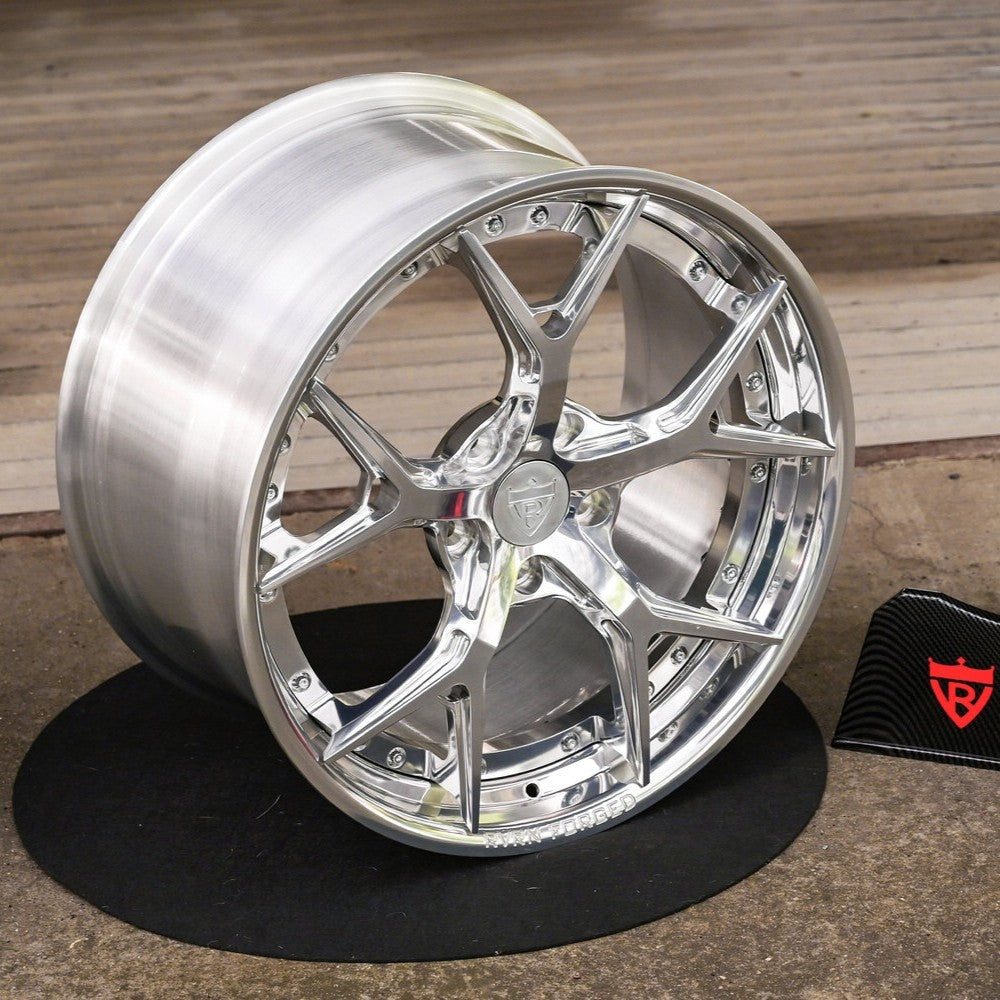 RV-DC69 | Custom Forged 2-Piece Corvette C6 Wheels, Shiny Polished Aluminum with 18x8.5/19x10 setup