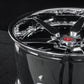 Depth angle showing staggered 20x10 and 21x13 chrome forged wheels for 2026 Corvette E-Ray.
