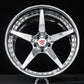 RV-DF14 all-chrome wheel showcasing RVRN’s design-your-own-wheels customization for Corvette E-Ray.