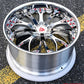 Custom deep lip rims for corvette c8 z51 vehicle, fully forged 2-piece wheels with polish finish
