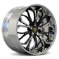 Gloss black deep dish Corvette C8 custom wheels with machined face by RVRN.