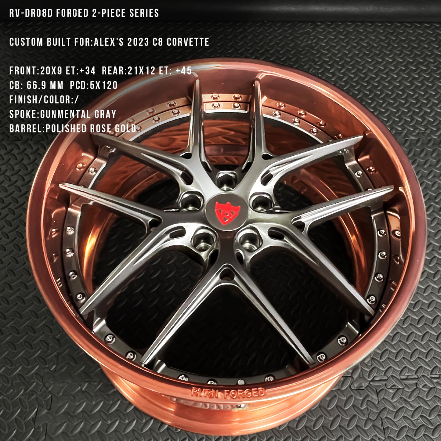 RV-DR08D Series | Corvette C8 Custom Forged 2-Piece Wheels