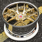 Gold and Chrome Custom Forged 2-Piece Corvette C8 Z06 Deep Dish Rims-RV-DR08D Series-RVRN Wheels