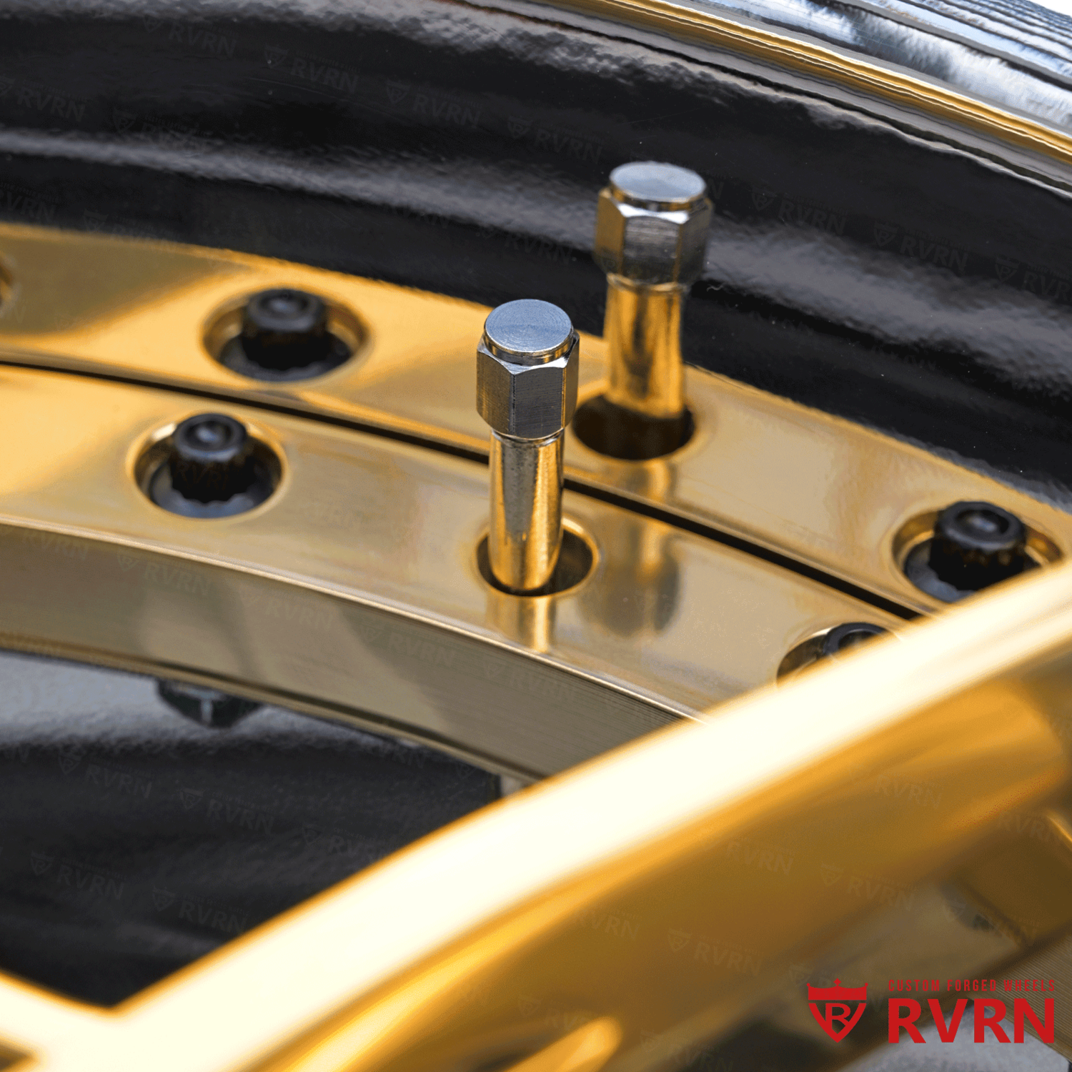 Forged two-piece Corvette wheels that fit stock brakes, RV-DR08D 19x8.5 20x11 engineered for OEM brake kits