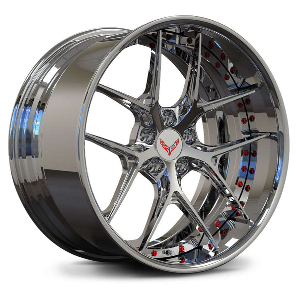 Polished Custom Forged 2-Piece Corvette C8 Z06 Wheels