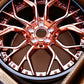 Aggressive rose gold wheels for Corvette C7 Z06 with OEM specs 19x10/20x12, RVRN custom forged 2-piece series RV-DR16